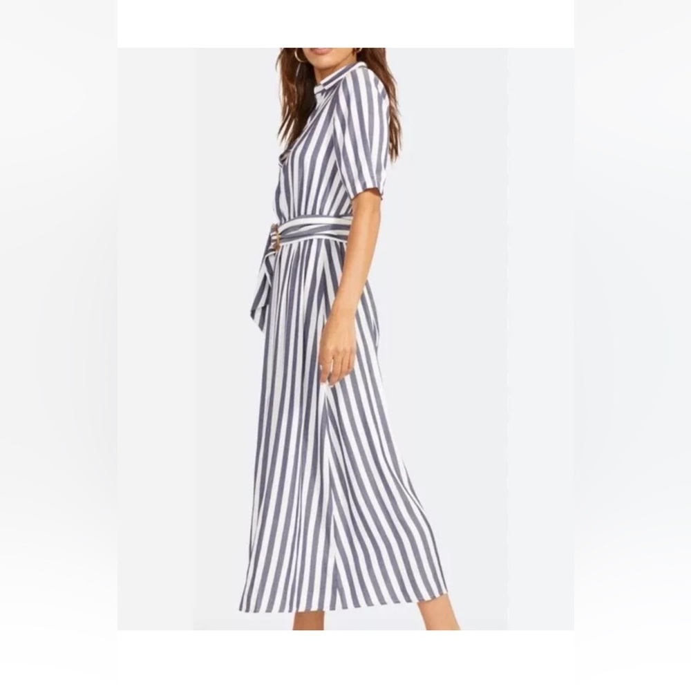 Tahari Collared blue & white Dress.
